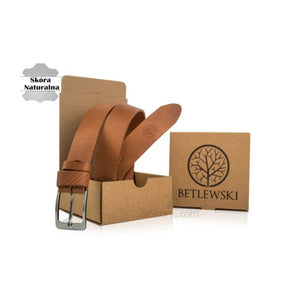 Betlewski LIC35 leather strap in the box – camel