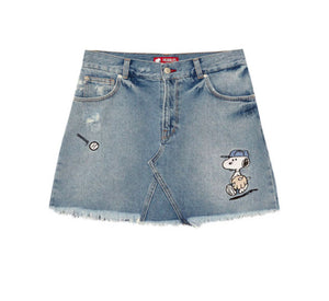 Denim Snoopy skirt